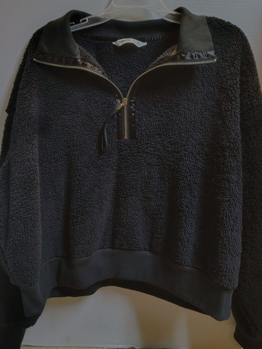 Kohl's Black Sherpa Zip-Up Pullover